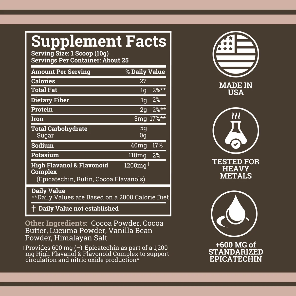 Supercharged Cocoa Flavanols + Flavonoids 1200MG